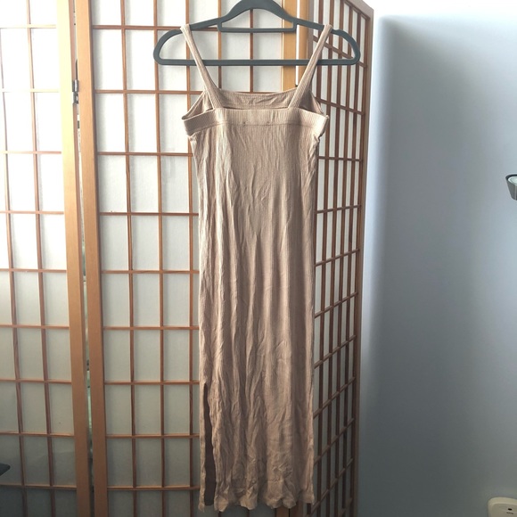 BUNDLE Forever 21 ribbed knit side slits midi dress + Topshop Woven Belt - Picture 5 of 9